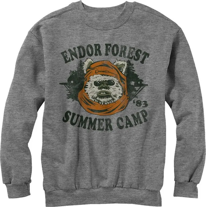 Men's Star Wars Ewok Summer Camp Sweatshirt - Athletic Heather - Medium