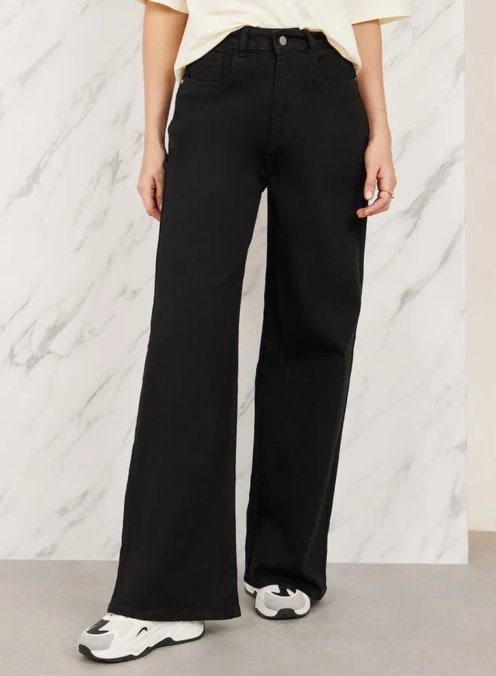 High Rise Wide Leg Jeans