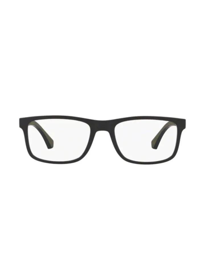 men Square Eyeglass Frame - Lens Size: 53 mm