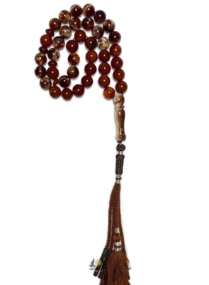33 Islamic Prayer Beads Carnelian Combination