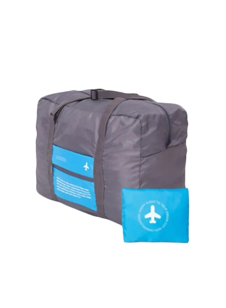 Foldable Travel Duffel Bag Blue/Black