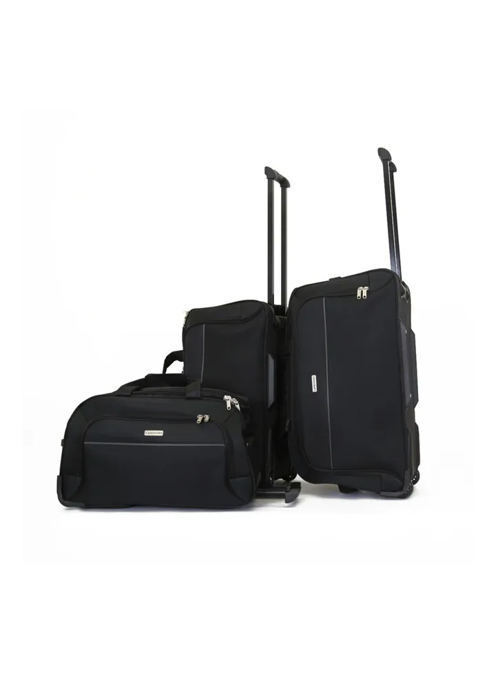 Giordano Duffel bag 3 Pieces Set,Black (S-19",M-21",L-23")