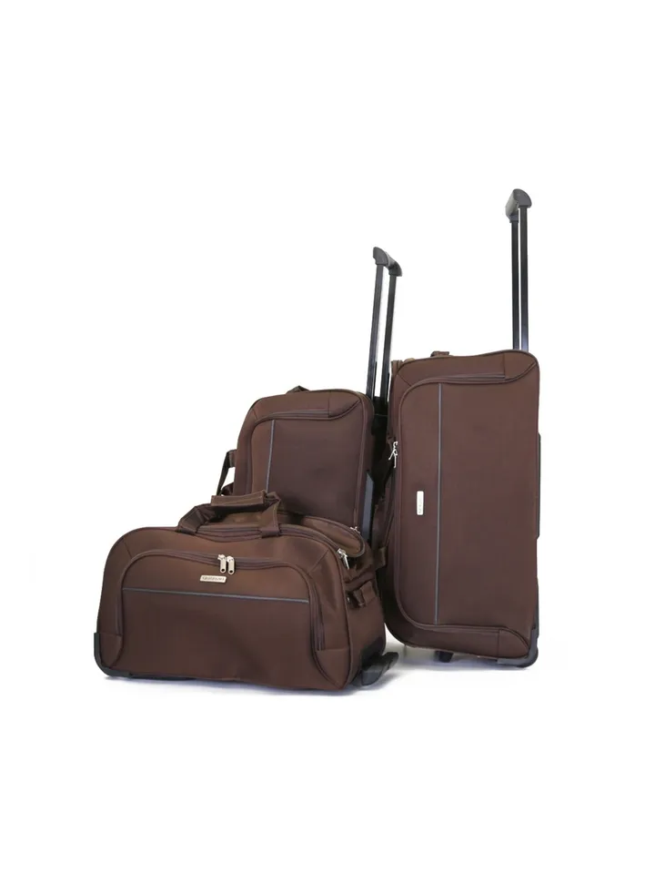 Giordano Duffel bag 3 Pieces Set,Coffe (S-19",M-21",L-23")
