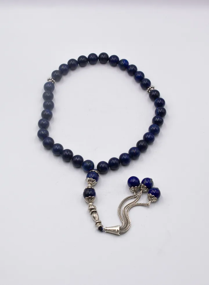 Natural Crystal Lapis Lazuli Crystals Tasbih Prayer Beads (10mm – 33 beads)
