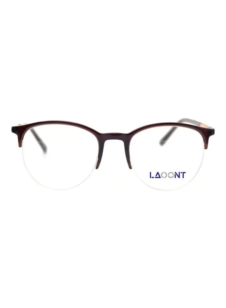 Men's Eyeglass Oval Semi-Rimless Frame