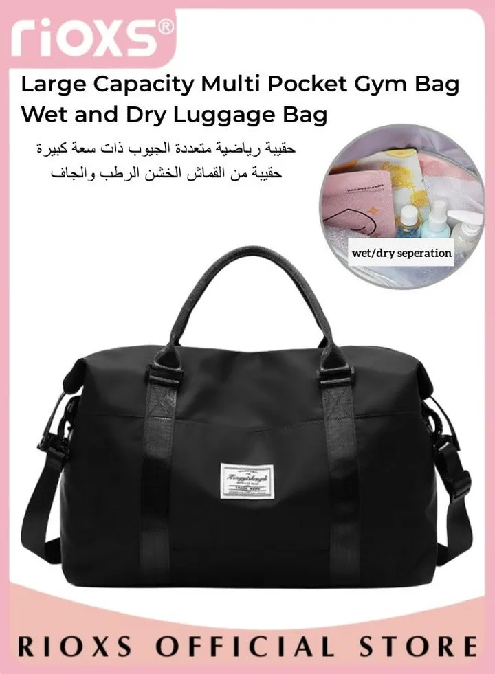 Large Capacity Multi Pocket Gym Bag Wet and Dry Luggage Bag Sports Bag with Waterproof Pocket Outdoor Sport Travel Duffel Bag for Women and Men