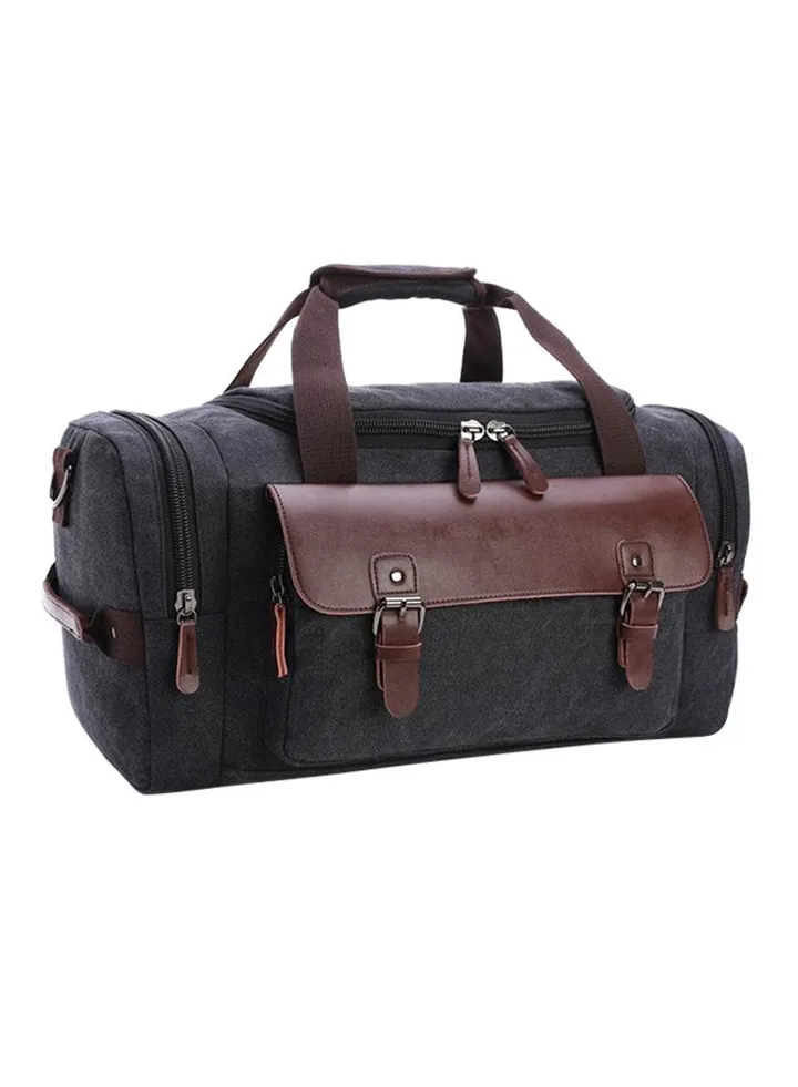 Waterproof Travel Duffle Bag Black/Brown