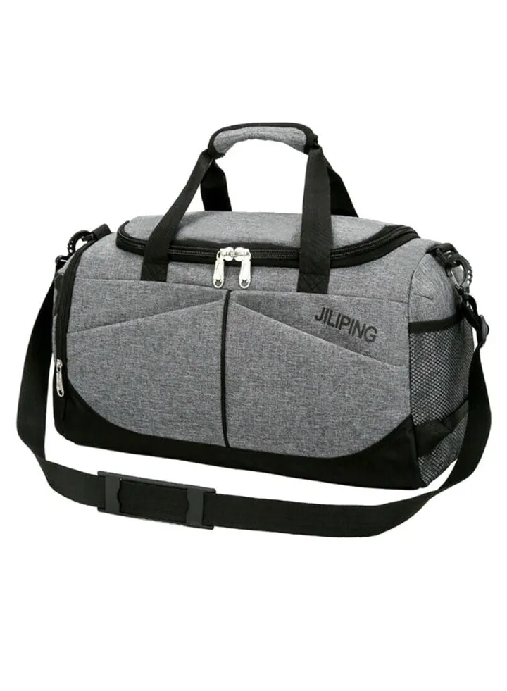 Foldable Travel Duffle Bag Grey/black