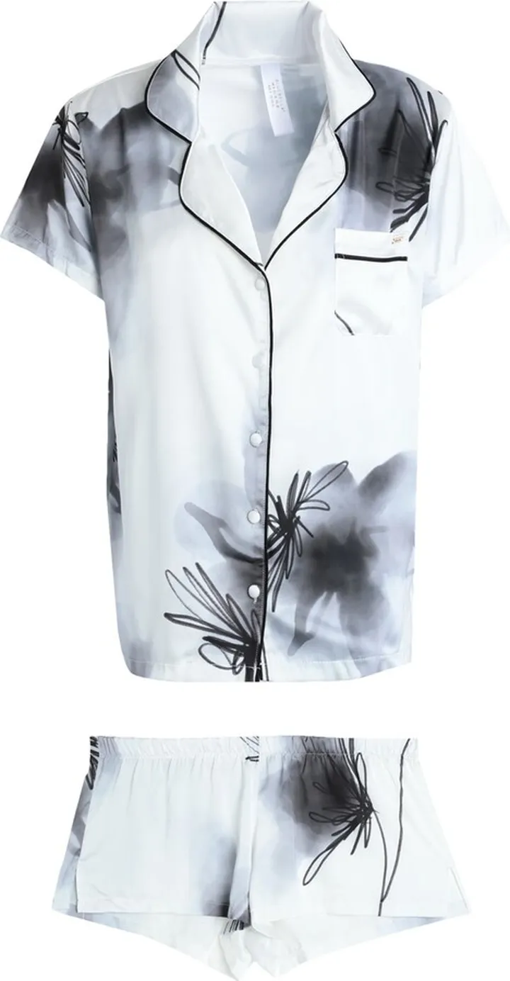 Camille Short Pyjama Set Sleepwear White