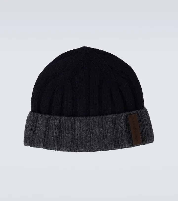 Wool and cashmere beanie
