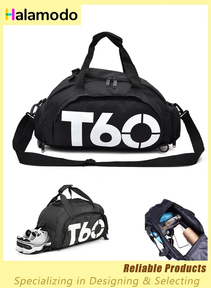 Sports Gym Bag, Waterproof Travel Duffel Bags, Foldable Duffel Tote Bag, Large Capacity Travel Bags, with Shoes Compartments and Multi Pockets, for Men and Women Travel Workout Outdoor