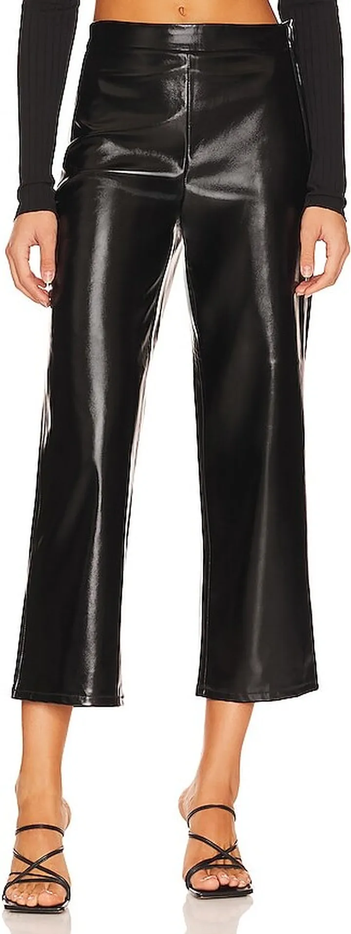 Faux Leather Wide Leg