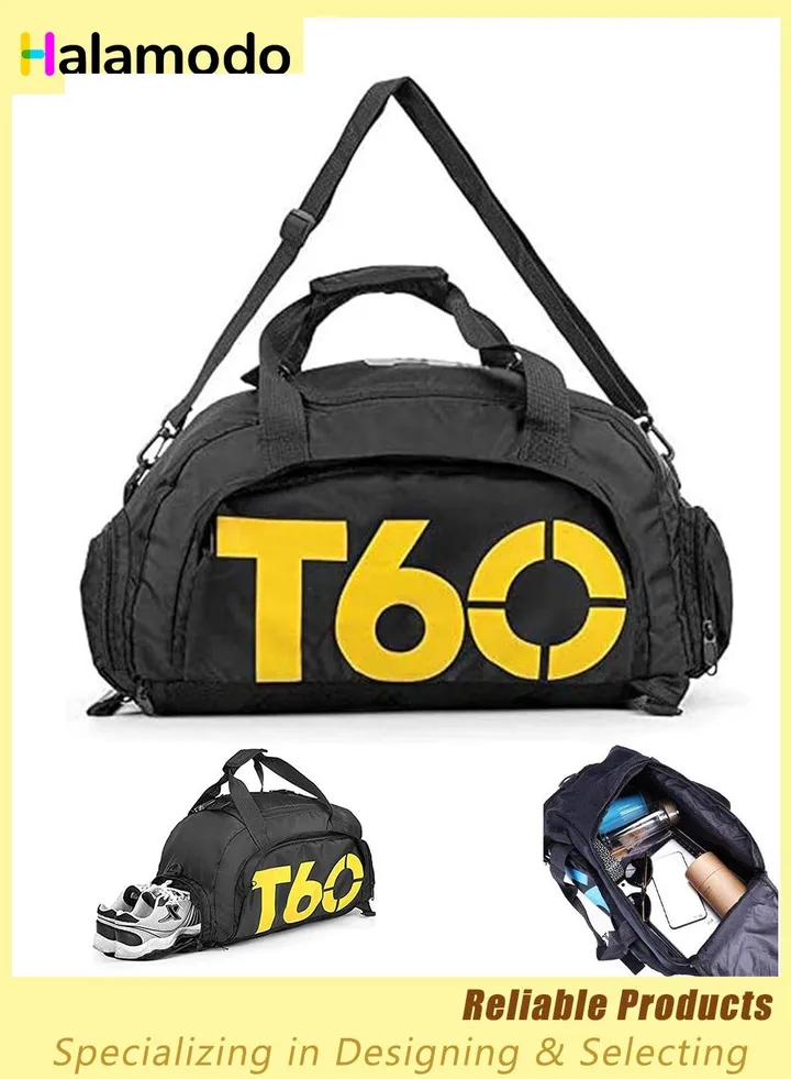 Sports Gym Bag, Waterproof Travel Duffel Bags, Foldable Duffel Tote Bag, Large Capacity Travel Bags, with Shoes Compartments and Multi Pockets, for Men and Women Travel Workout Outdoor