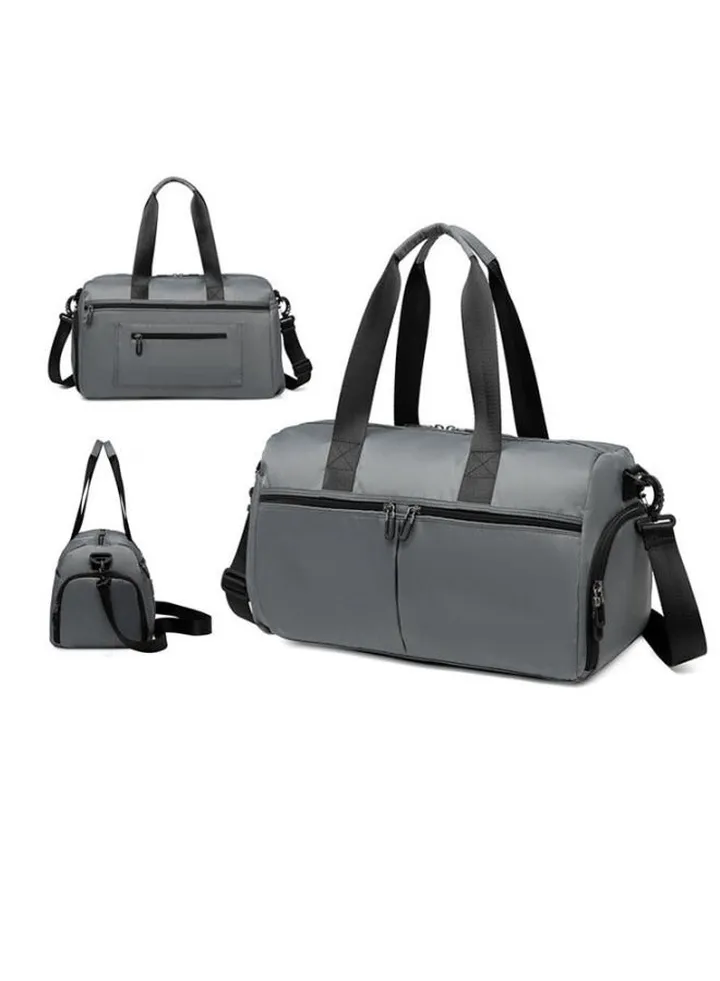Sports Bag Sports Luggage Gym Bag Wet Dry Travel Bag, Grey