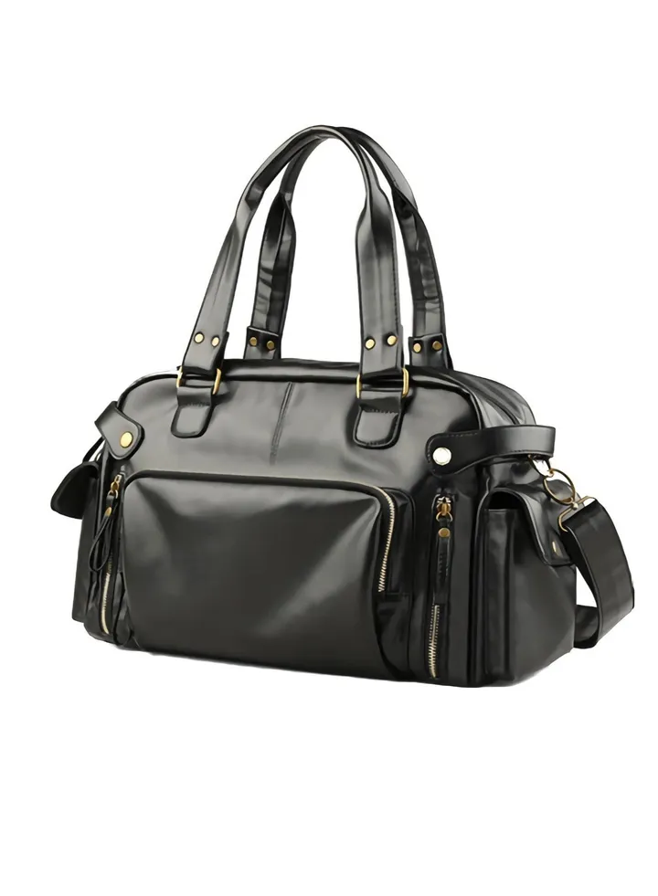 Leather Duffel Bag Full Grain Leather Travel Bag Weekend Bag Gym