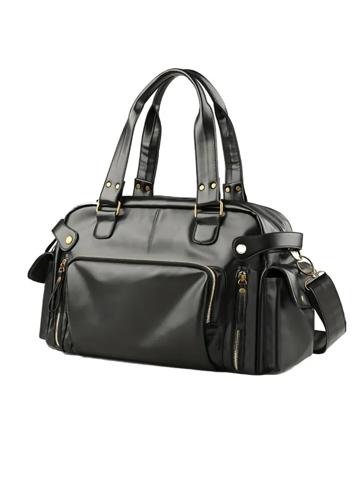 Leather Duffel Bag Full Grain Leather Travel Bag Weekend Bag Gym