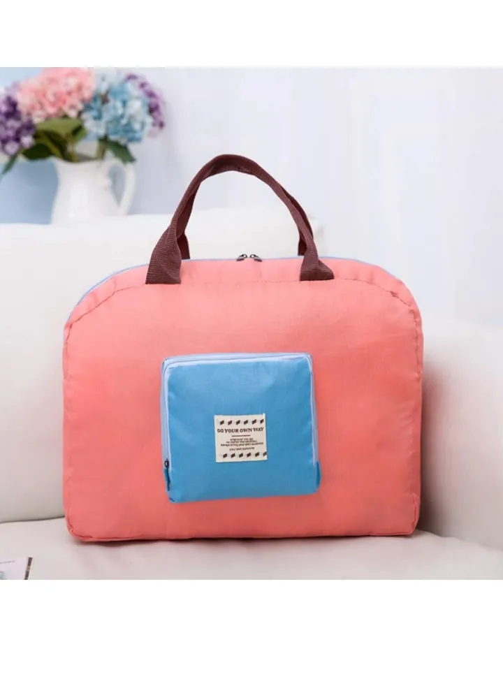 Foldable Travel Duffel Bag, Tote Carry-On Luggage Lightweight Travel Bag Portable Luggage Solution Spacious Travel Tote Water-Resistant Travel Bag Dry and Wet Bag Space-Saving Duffel for Women Travel