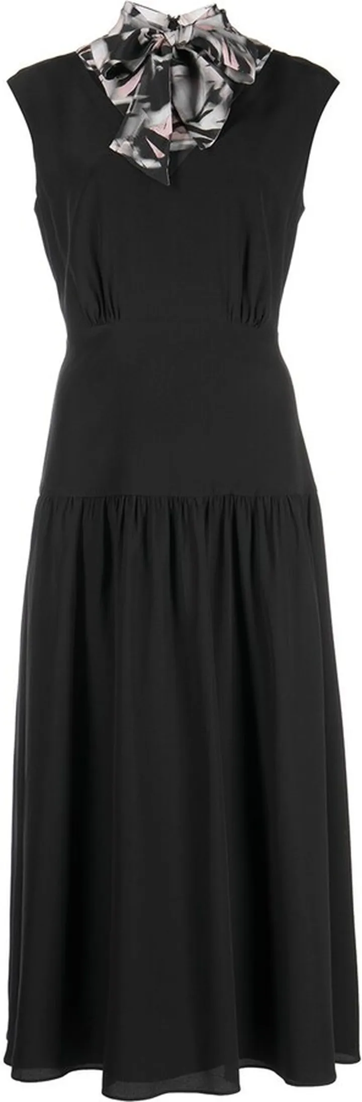 Neck-Tie Midi Dress