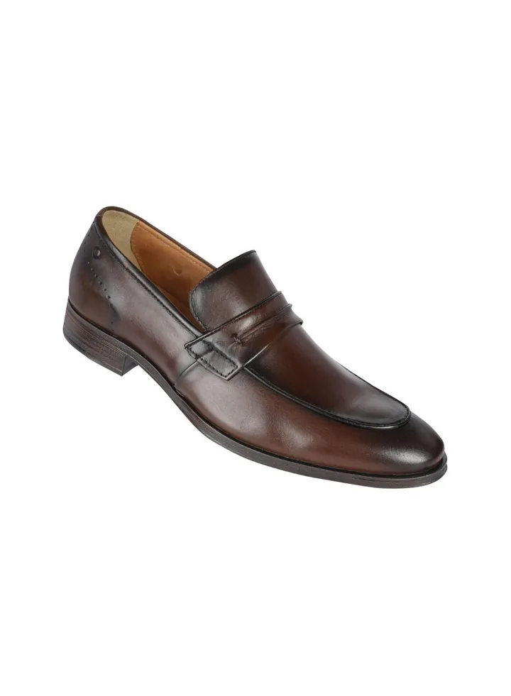 Democrata Mens Leather Shoe Smart Comfort Madison HI-Soft 32 TabacO Slip On 255102-006