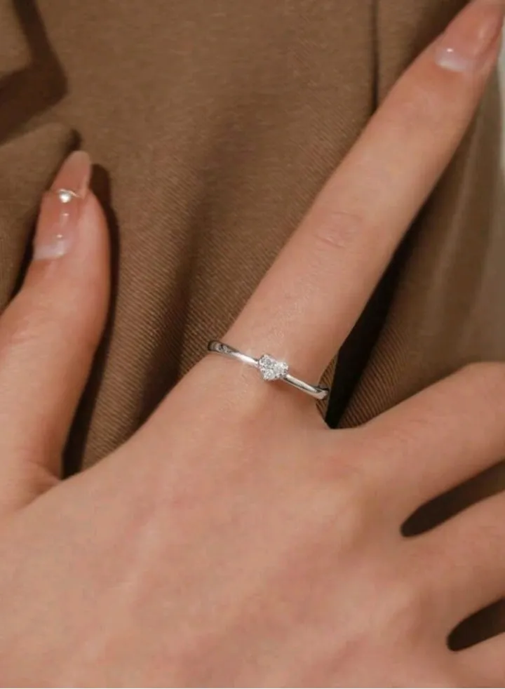 Pure 925 Sterling Silver Ring For Women One Size