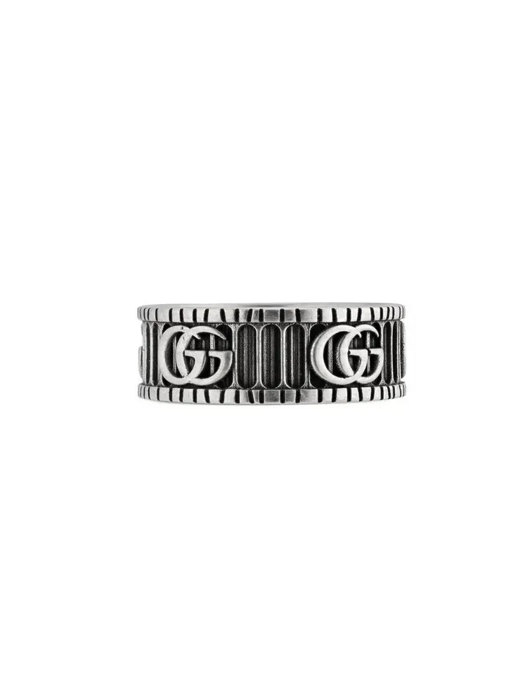 Gucci 925 Silver Double G Silver Ring