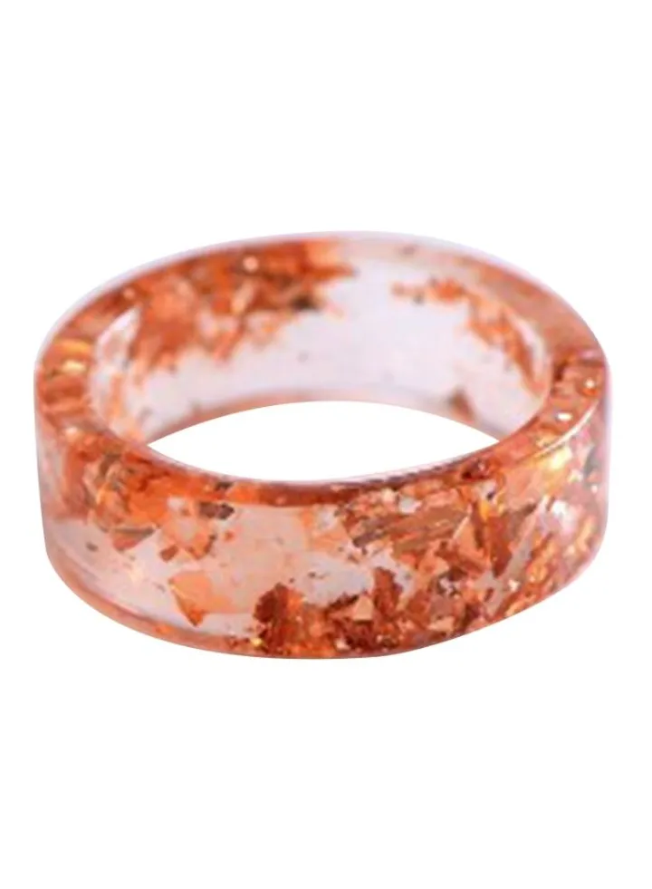 Resin Dried Flower Finger Band Ring