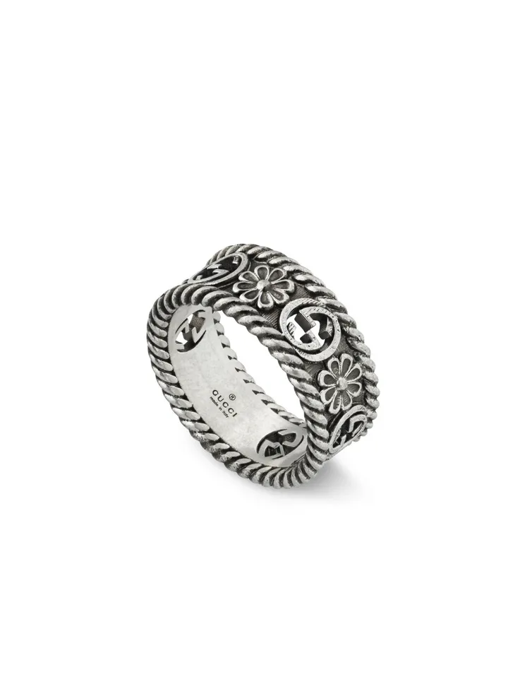 Gucci Sterling Silver Interlocking G Ring