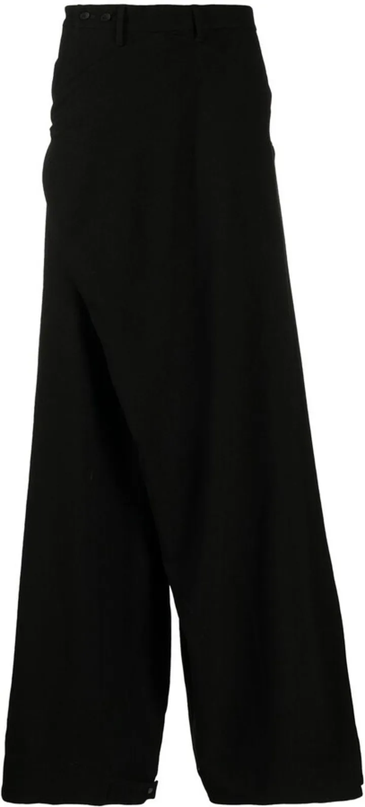 Wide-Leg Wool Blend Trousers