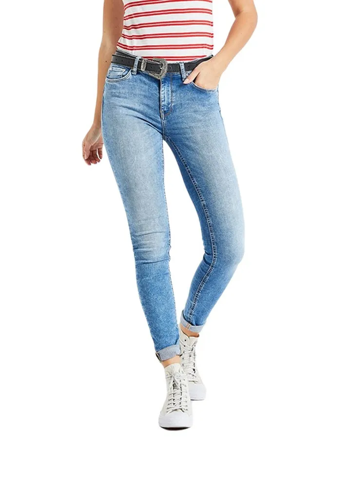 Classic Style Carmen Skinny Jeans Blue