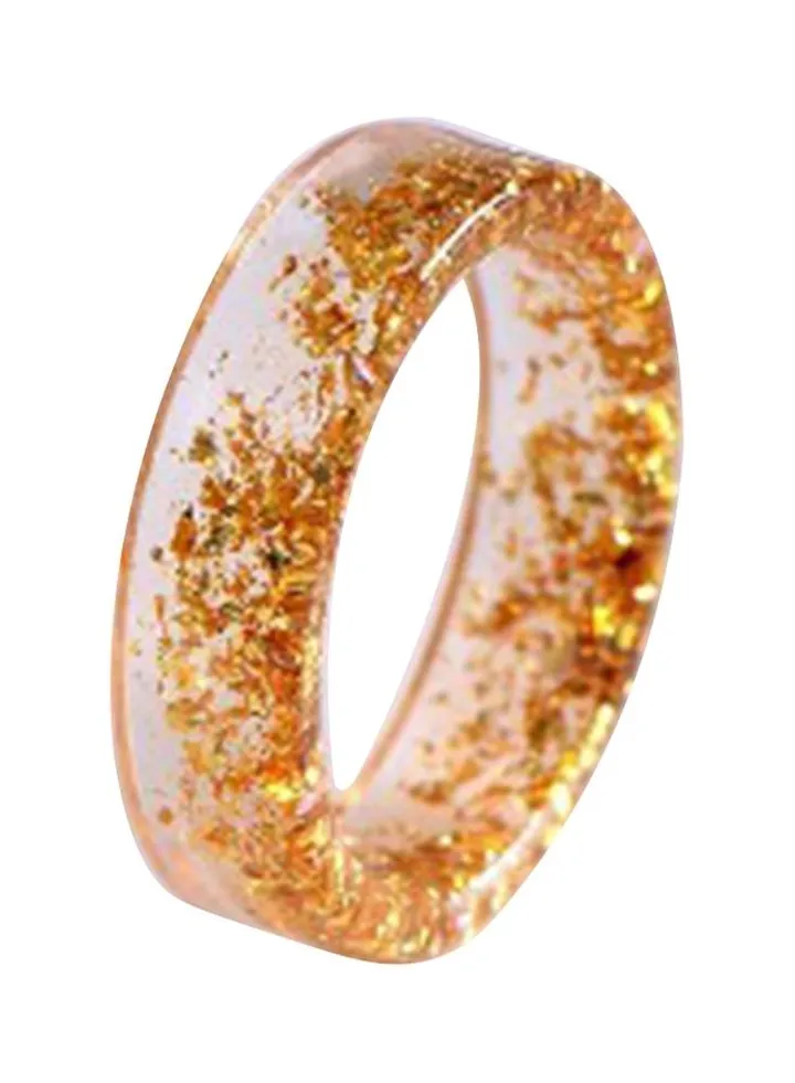 Resin Dried Flower Finger Band Ring