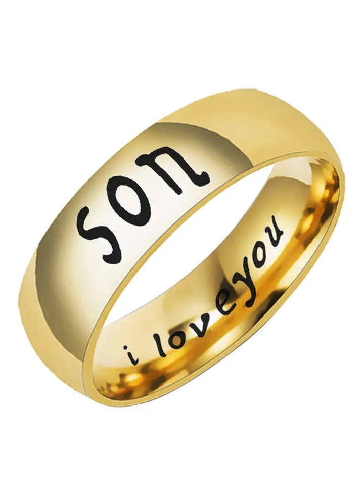 Son Word Band Family Member Ring