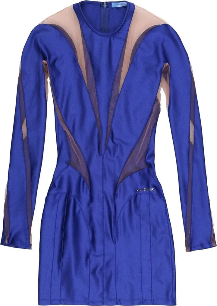 Illusion panelled minidress
