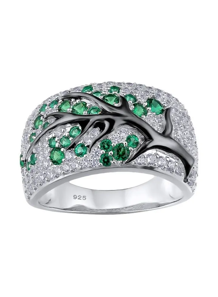 925 Sterling Silver Stone Studded Ring