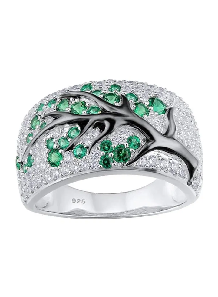 925 Sterling Silver Stone Studded Ring