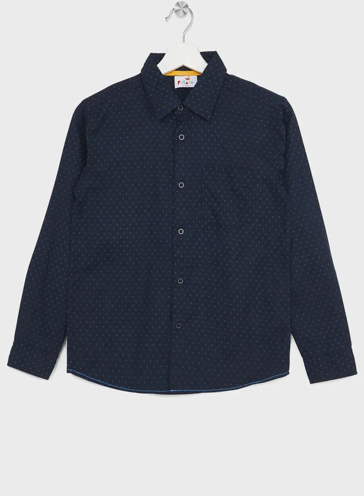 Boys All Over Printed Shirt With Pocket