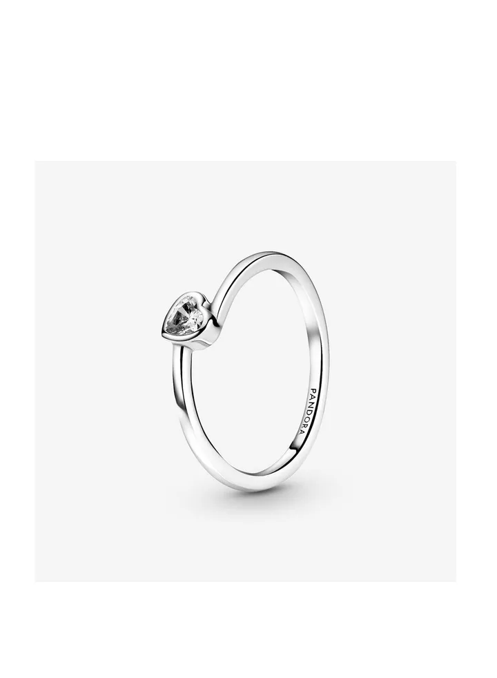 Pandora Clear Heart Solitaire Ring