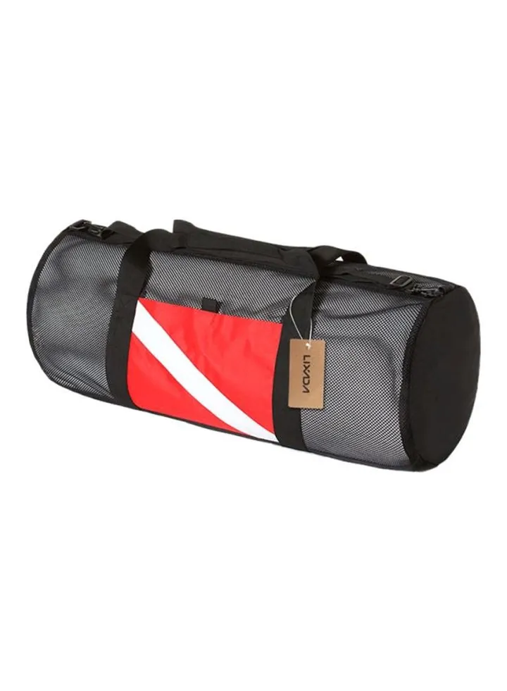 Mesh Duffel Gear Snorkel Equipment Carry Bag Black/Red/White