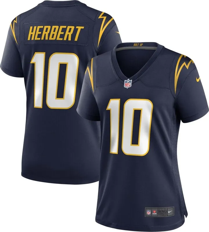 Women's Justin Herbert Navy Los Angeles Chargers Alternate Game Jersey