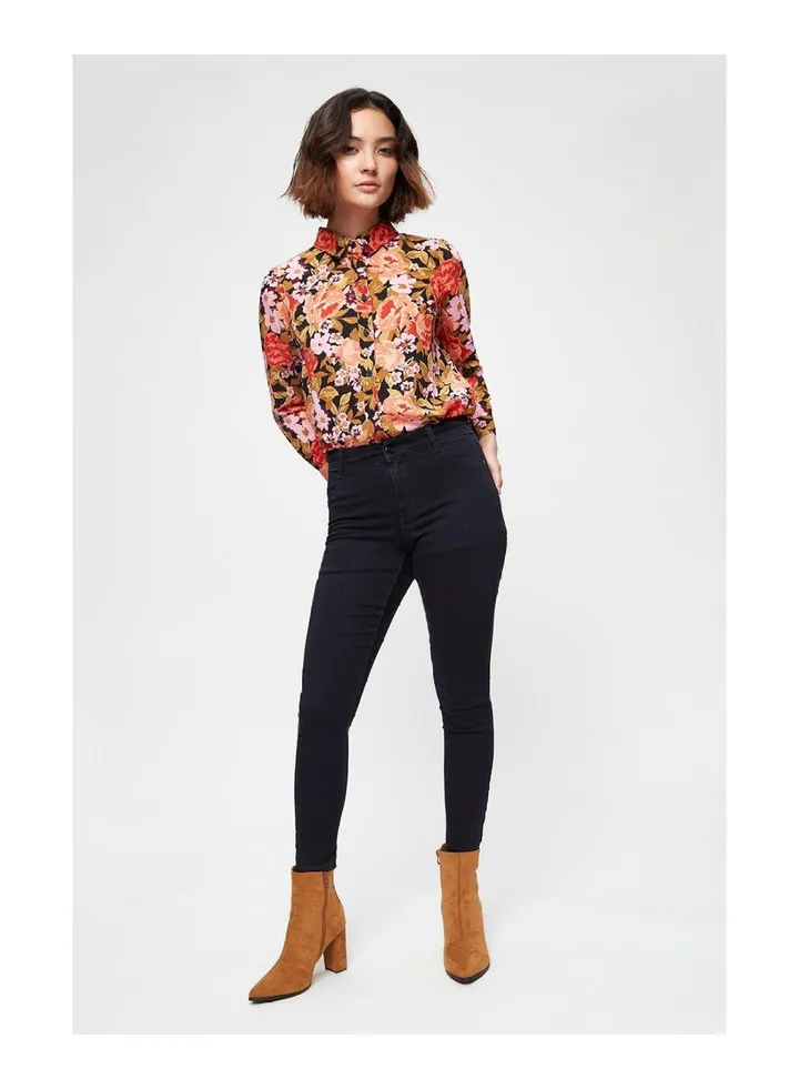 Petite Blue Black Frankie Skinny Jeans