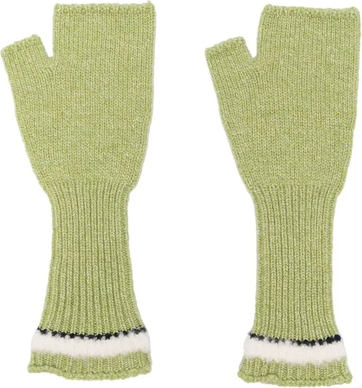 Shearling-Effect Cashmere Fingerless Gloves