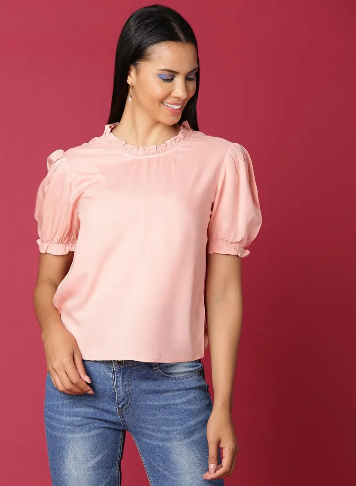 Casual Stylish Top Pink