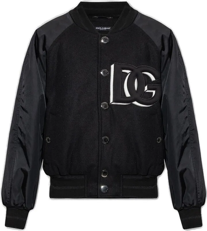 Logo Patch Bomber Jacket