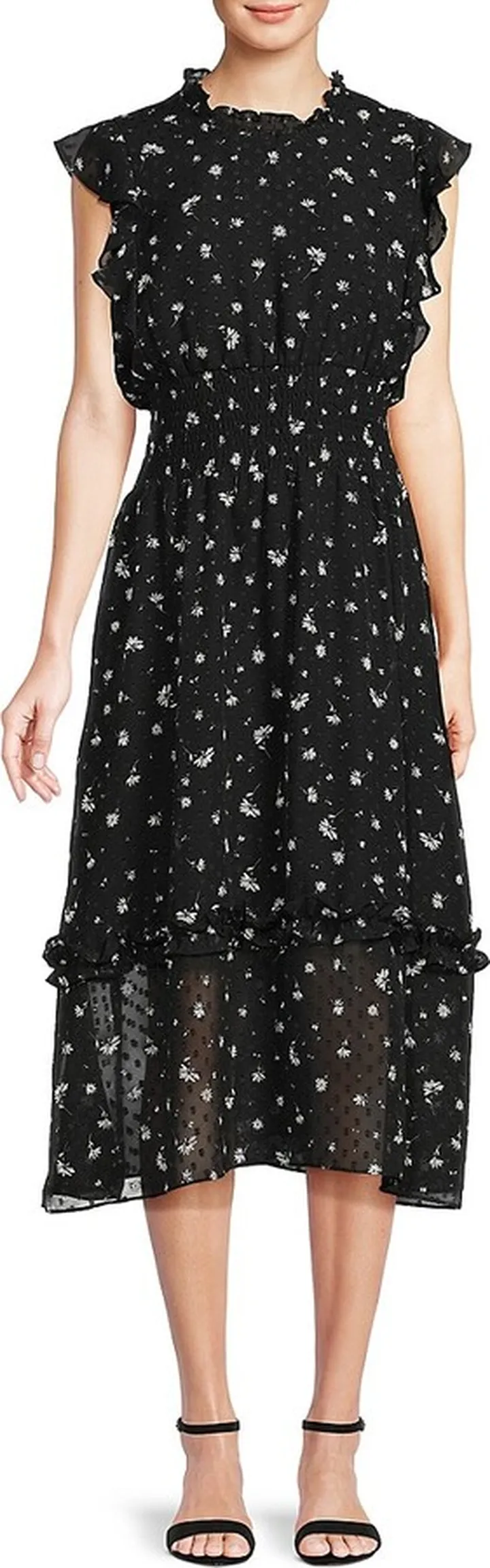Floral Smocked Midi Dress