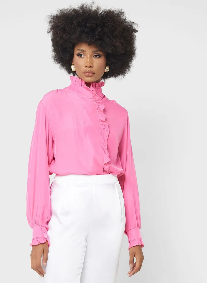 Ruffle Detail Top