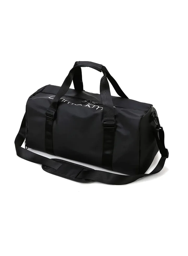 TYCOM Gym Bag Sports Bag Fitness Bag Waterproof Pocket for Wet Towels Travel Duffel Bag for Men and Women With Shoes Compartment (BLACK)