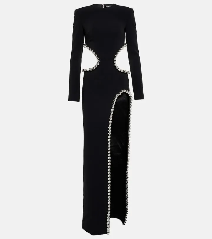 Embellished cutout gown