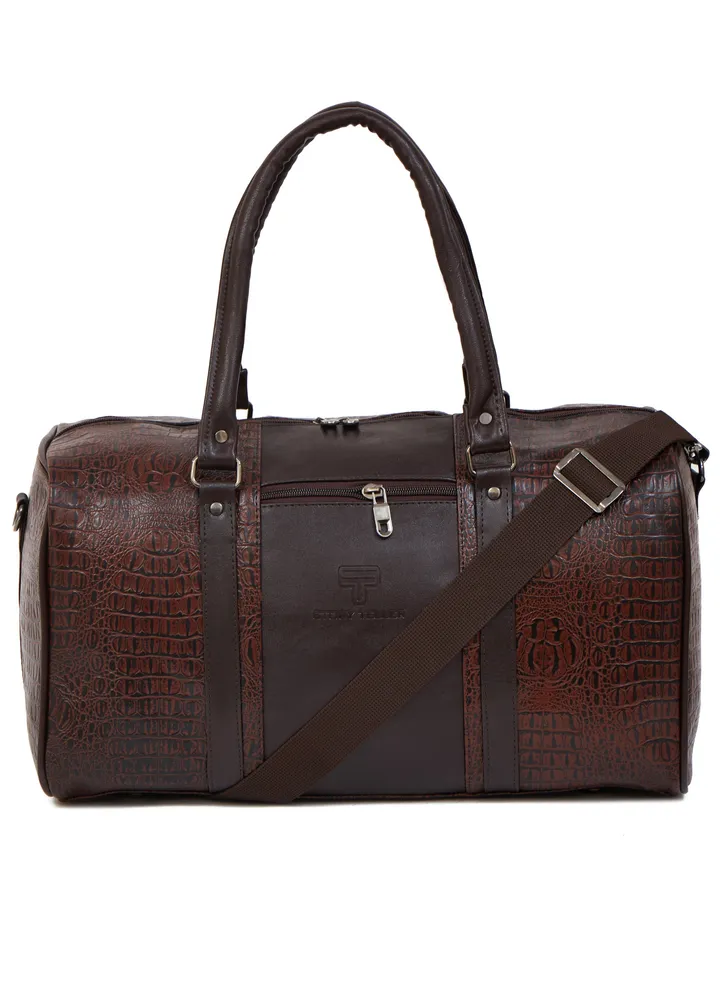 Twister Portable Buisiness Travel Duffel Bag For Men and Women brown
