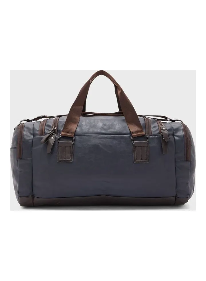 Spacious Duffel Bag Blue/Brown