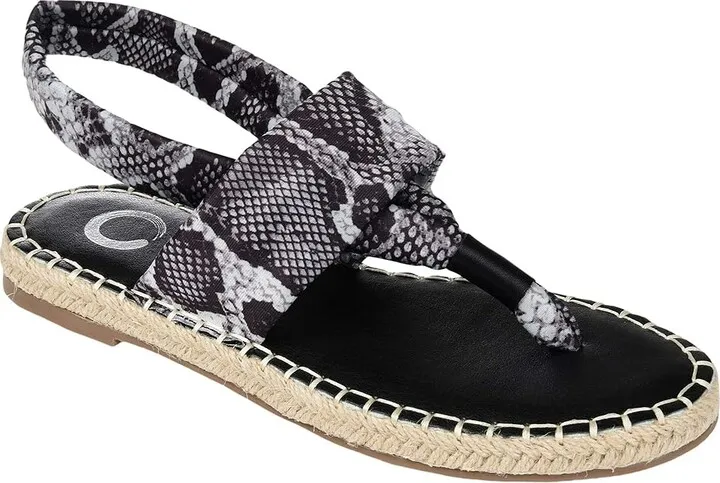 Journee Collection Comfort Foam Flin Sandal (Black) Women's Shoes