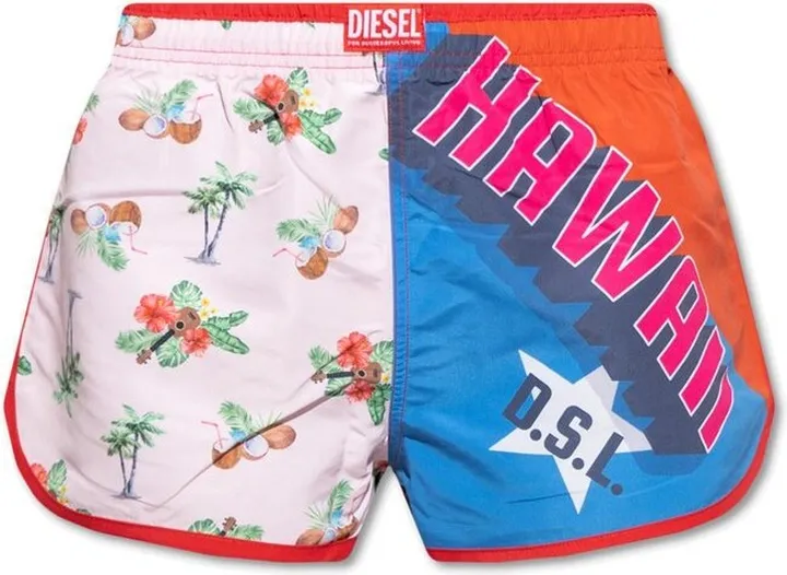Diesel Bfowt-Yukino Graphic-Printed Track Shorts